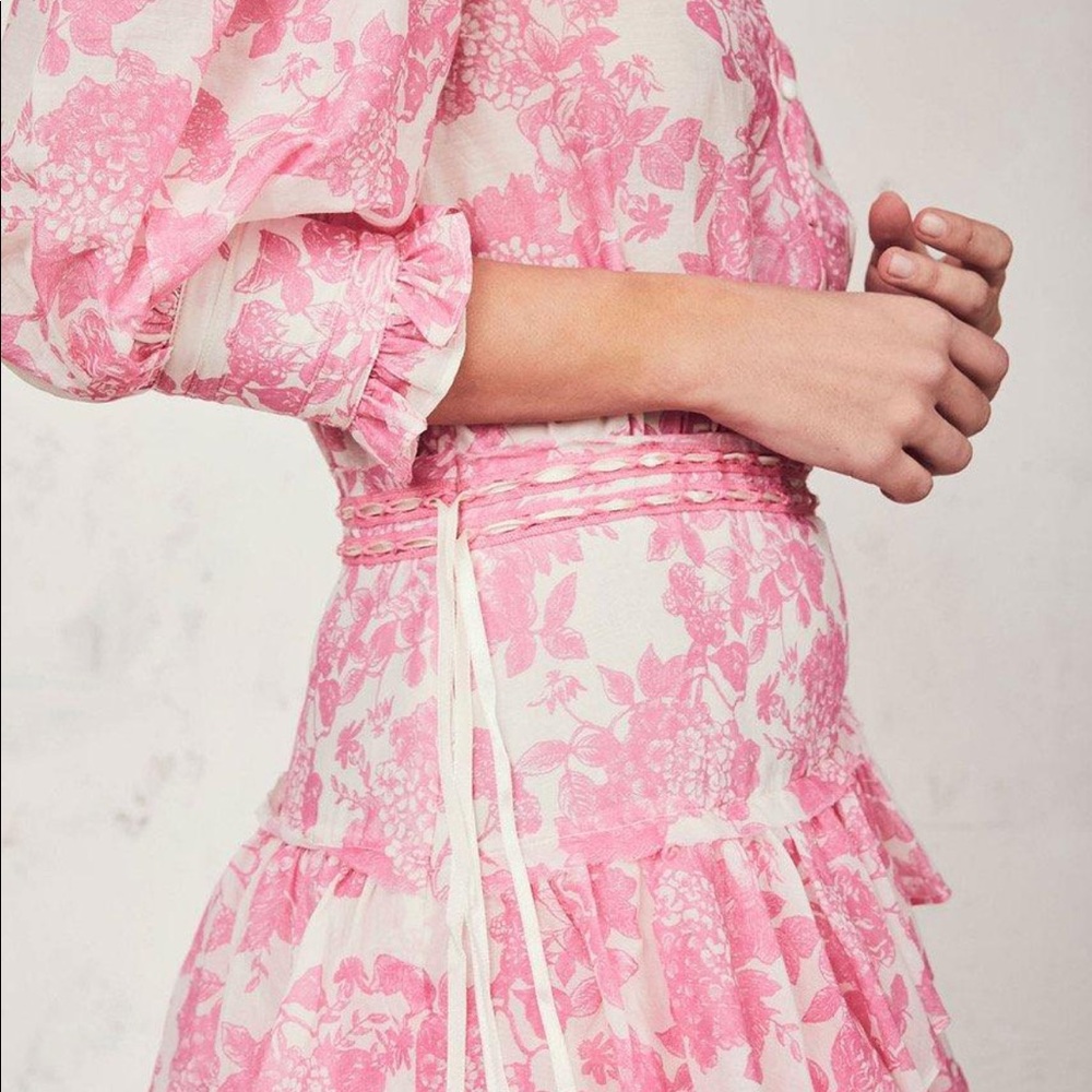 Love Shack Fancy Pink Lorelei Dress - Picture 2 of 4
